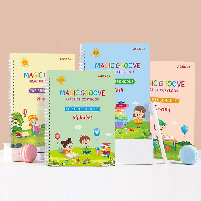 Sank Magic Practice Copybook (4 BOOKS,1 PEN,1 GRIP,10 REFILL)