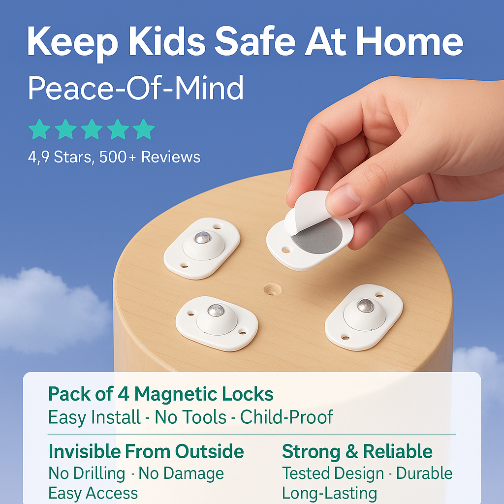 Mini Adhesive 360° Rotating Casters (Pack of 4)