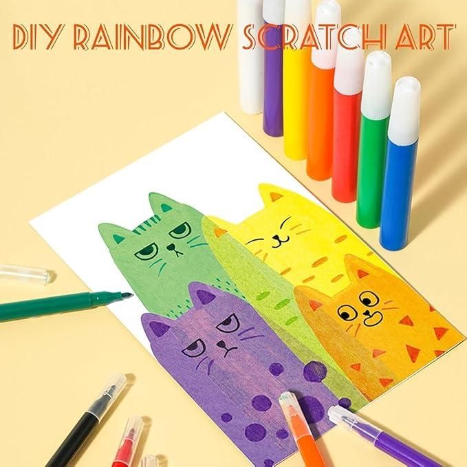 Rainbow Dot Painting Art Kids