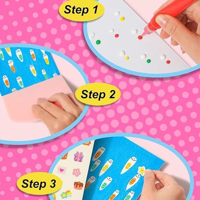 Rainbow Dot Painting Art Kids