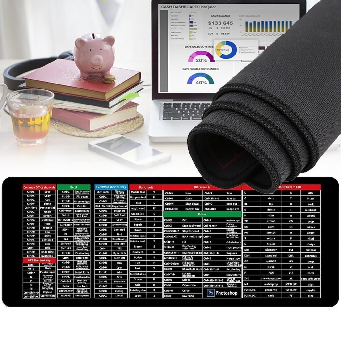 Gaming Desk Mouse Pad (Pack of 2)