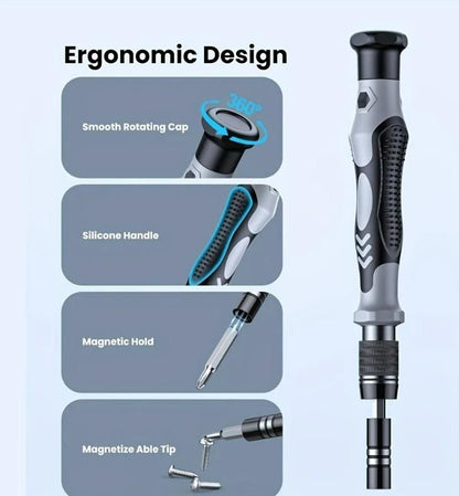 115-in-1 Precision Screwdriver Set – Multipurpose Magnetic Repair Tool Kit