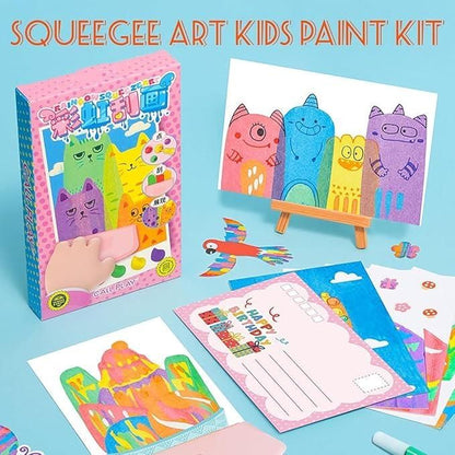 Rainbow Dot Painting Art Kids