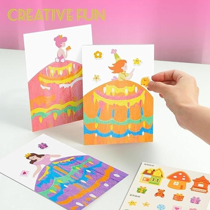 Rainbow Dot Painting Art Kids