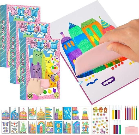 Rainbow Dot Painting Art Kids