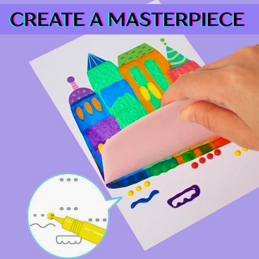 Rainbow Dot Painting Art Kids